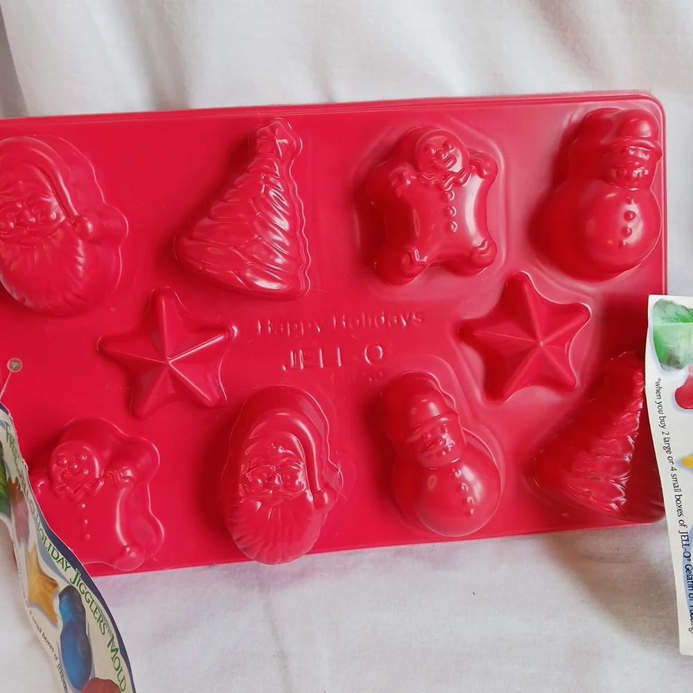 Jello Molds Set 2 Christmas Santa Snowman